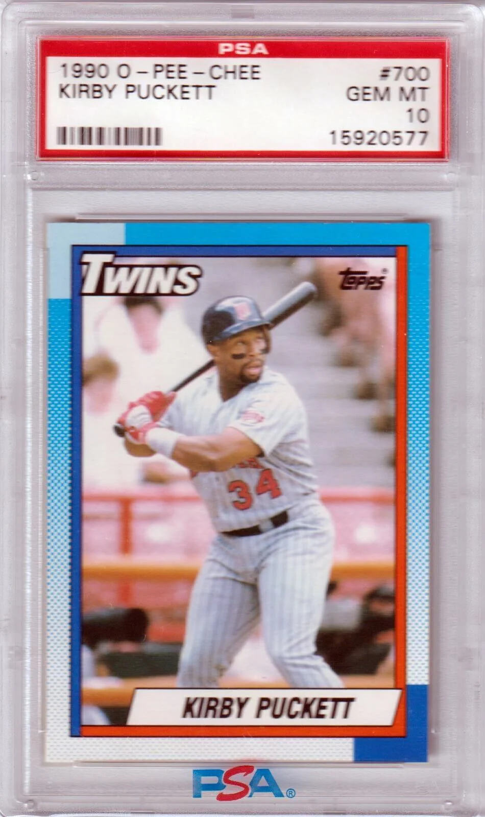 KIRBY PUCKETT 1990 O-Pee-Chee #700 PSA 10 GEM MINT - TWINS