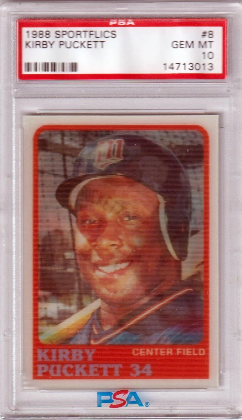 KIRBY PUCKETT 1998 Sportflics #8 PSA 10 GEM MINT - TWINS