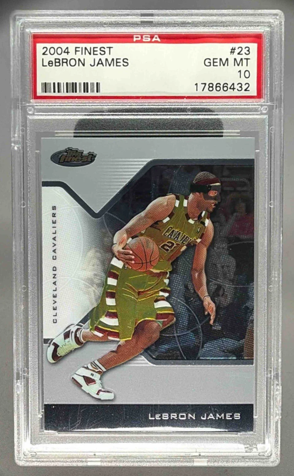 LEBRON JAMES 2004 TOPPS FINEST PSA 10 - CAVALIERS