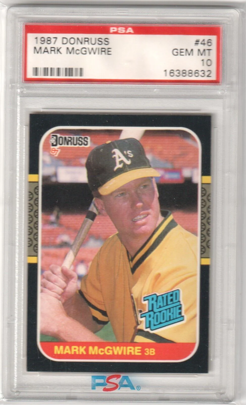 MARK McGWIRE 1987 Donruss Rookie RC #46 PSA 10 GEM MINT - ATHLETICS
