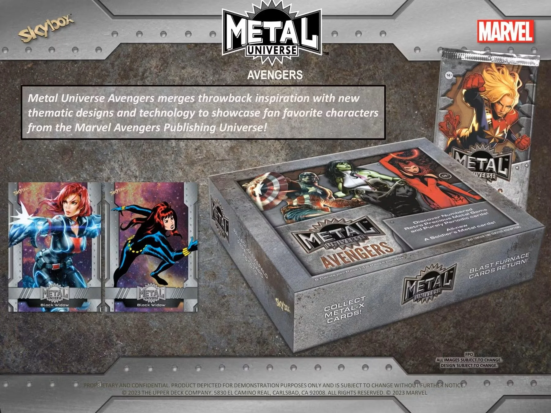 Upper Deck 2024 Marvel Metal Universe Avengers Trading Cards Hobby Box - Image 3