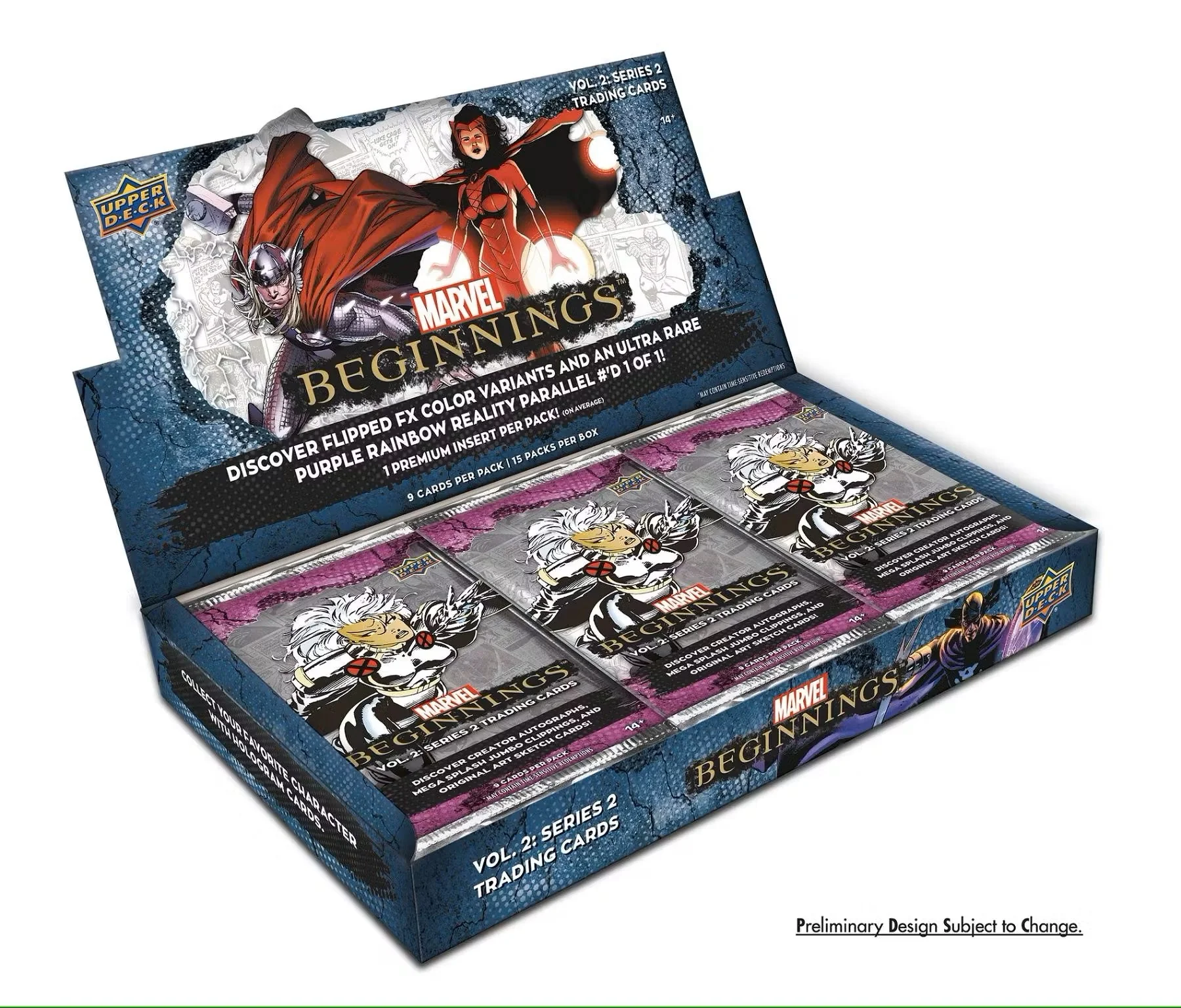 Marvel Beginnings Volume 2 Series 2 Trading Cards Hobby Box (Upper Deck 2024) - Image 3