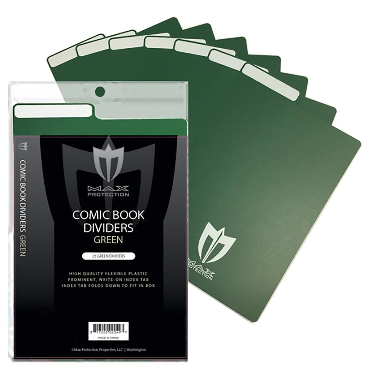 Max Pro Comic Book Dividers - Green - 25ct Pack