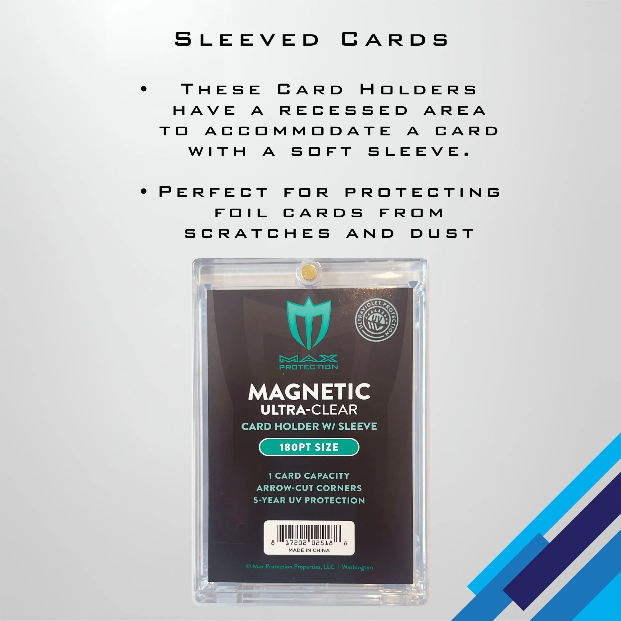 Max Pro Ultra Clear Magnetic Card Holder 180pt w/Sleeve Size - Image 5