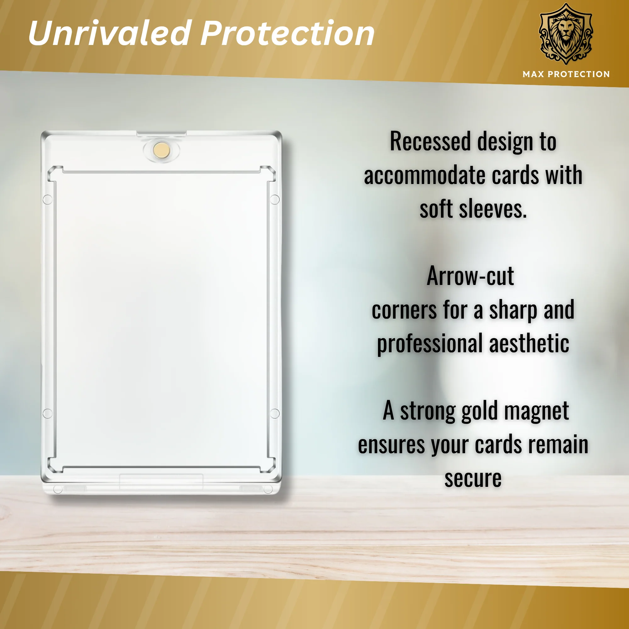 Max Pro Ultra Clear Magnetic Card Holder 35pt w/Sleeve Size - Image 5