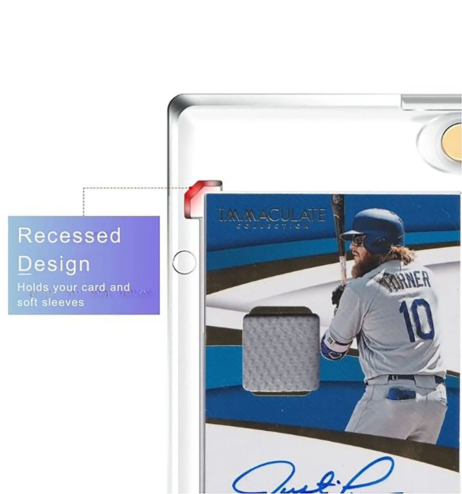 Max Pro Ultra Clear Magnetic Card Holder 55pt w/Sleeve Size - Image 3