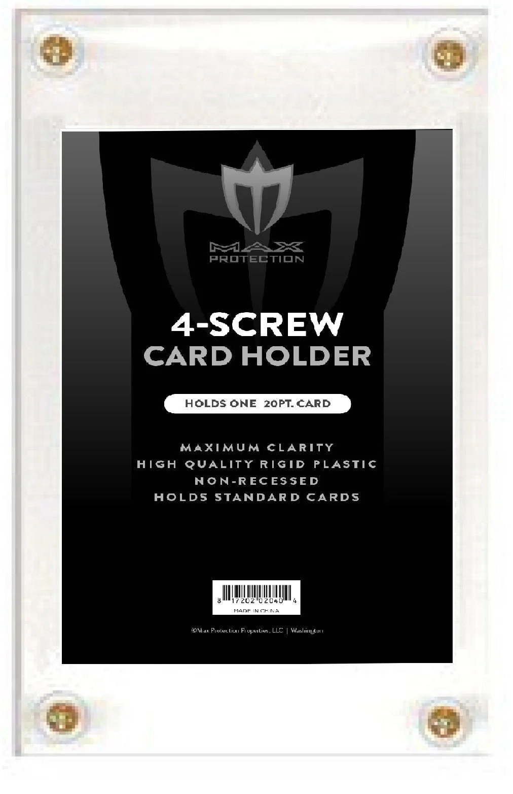 Max Protection 4-Screw Card Holder - Non Recessed