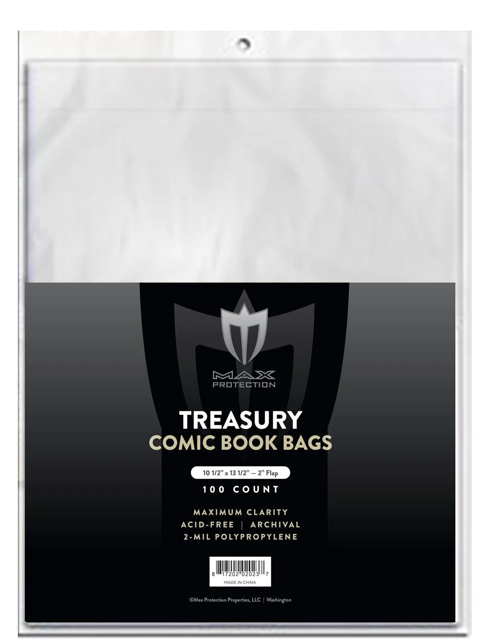 100ct Pack Treasury Comic Bags - 10-1/2x13-1/2