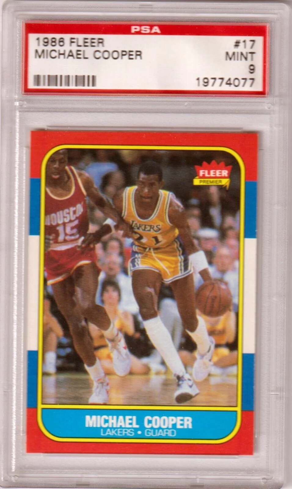 MICHAEL COOPER 1986-87 Fleer #17 PSA 9 MINT - LAKERS