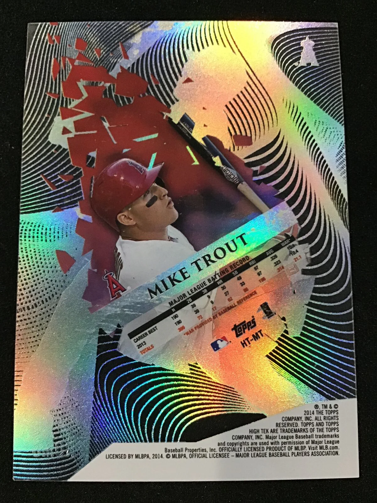 Mike Trout 2014 Topps High Tek HT-MT Promo Angels - Image 2