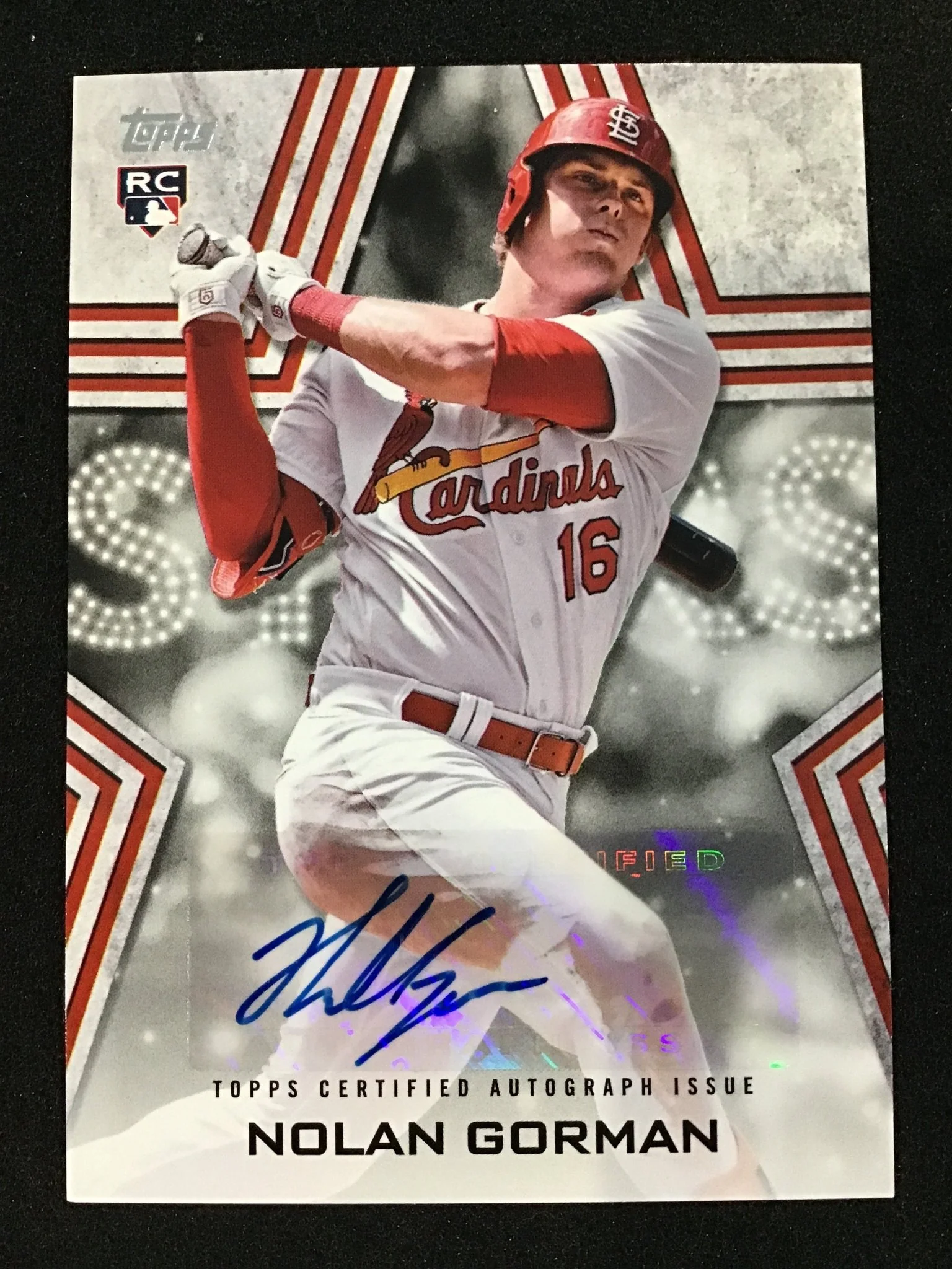 Nolan Gorman 2023 Topps Series 1 RC Baseball Stars Auto BSA-NG Cardinals