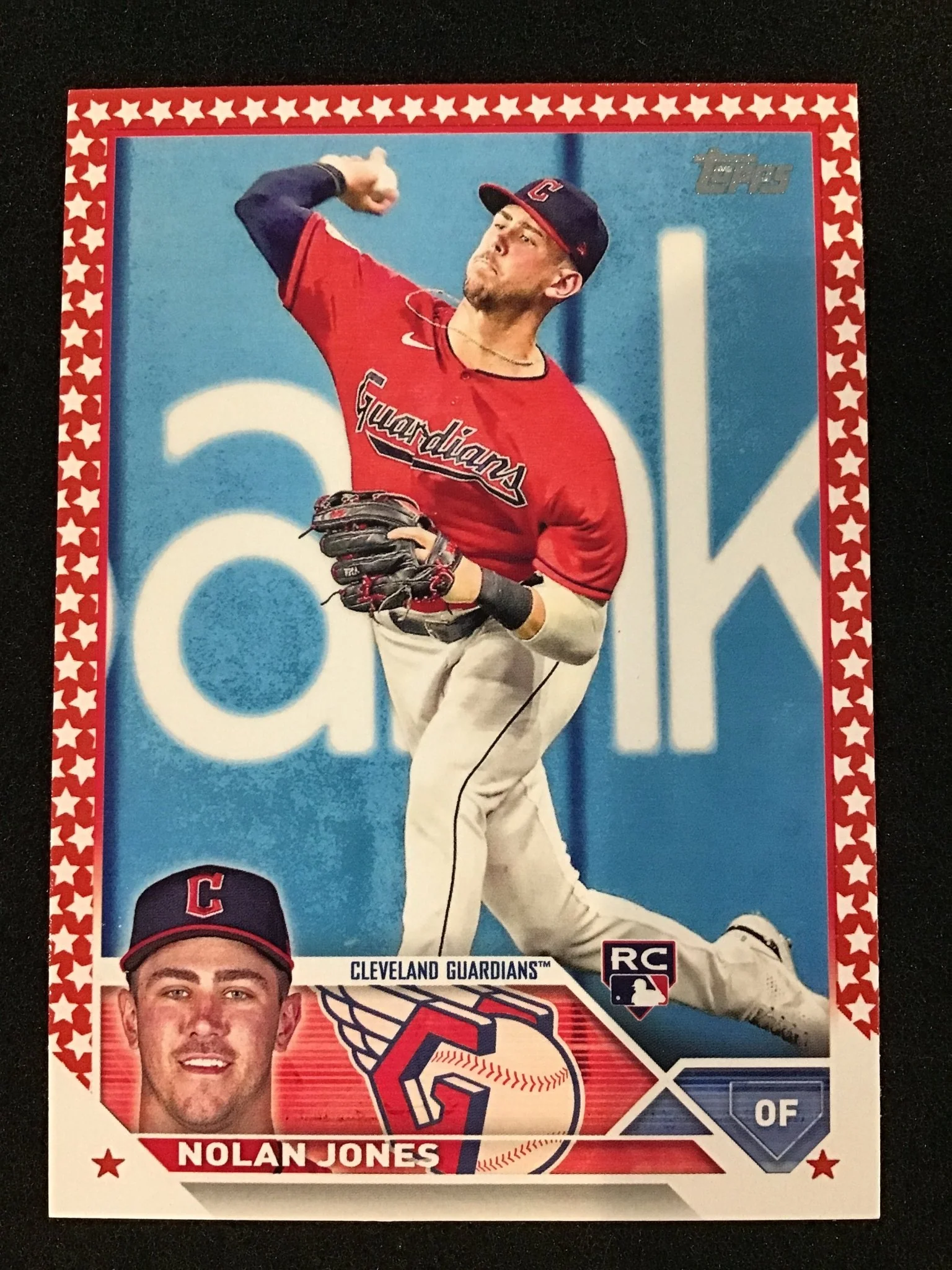 Nolan Jones 2023 Topps 129 Star Border RC Rookie - Cleveland Guardians