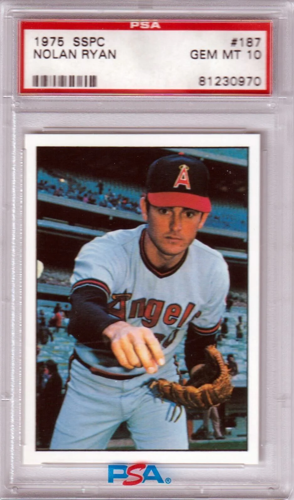 NOLAN RYAN 1975 SSPS #187 PSA 10 GEM MINT - ANGELS