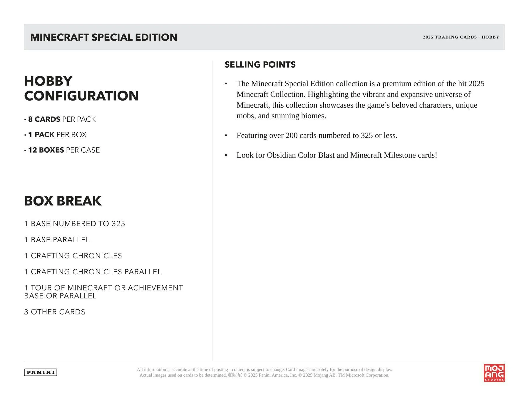 2025 Panini Minecraft Special Edition Hobby Box | Columbia Sports Cards - Image 5