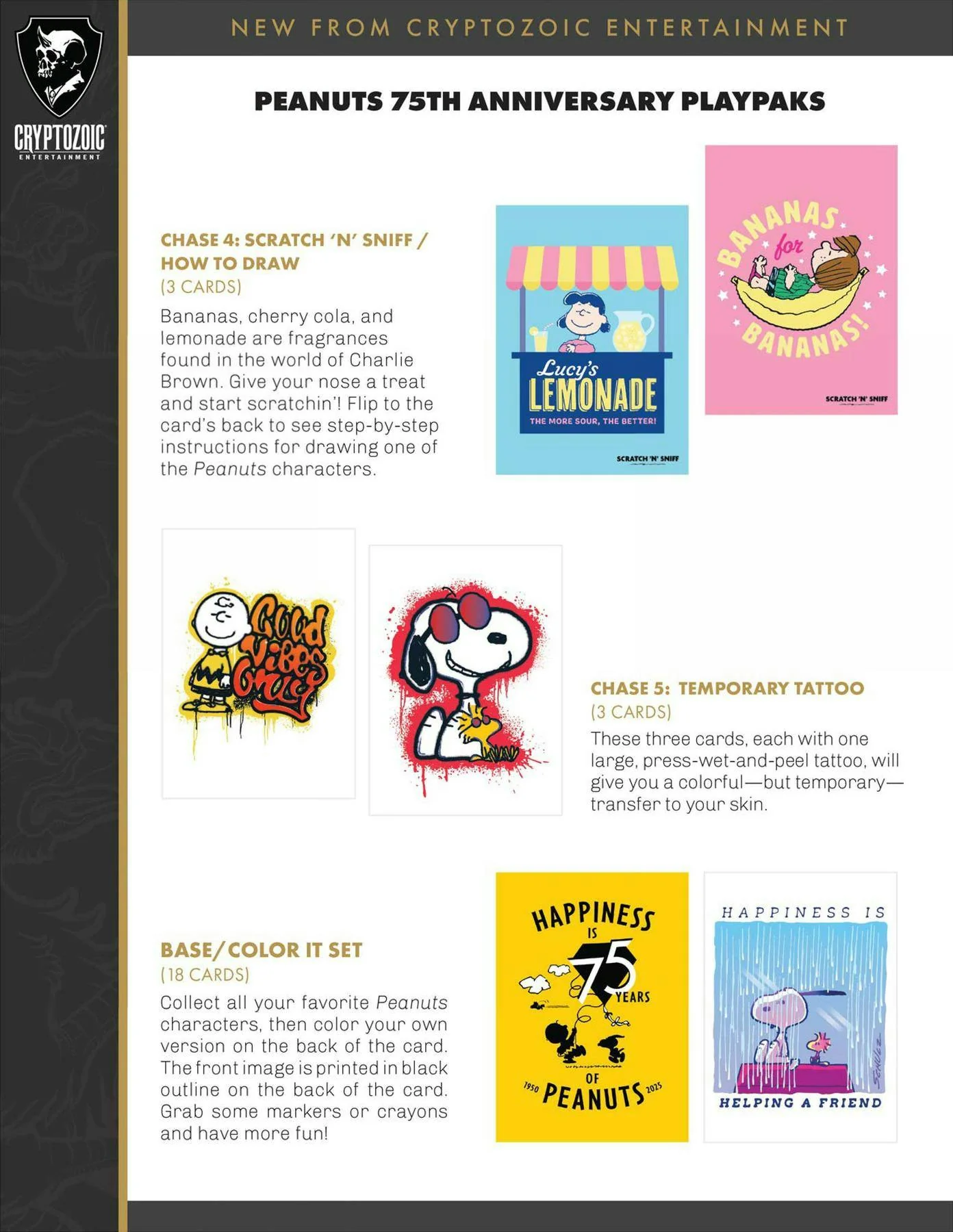 Peanuts Playpaks: 75 Years Series 1 Hobby Box (Cryptozoic 2025) | Columbia Sports Cards - Image 5