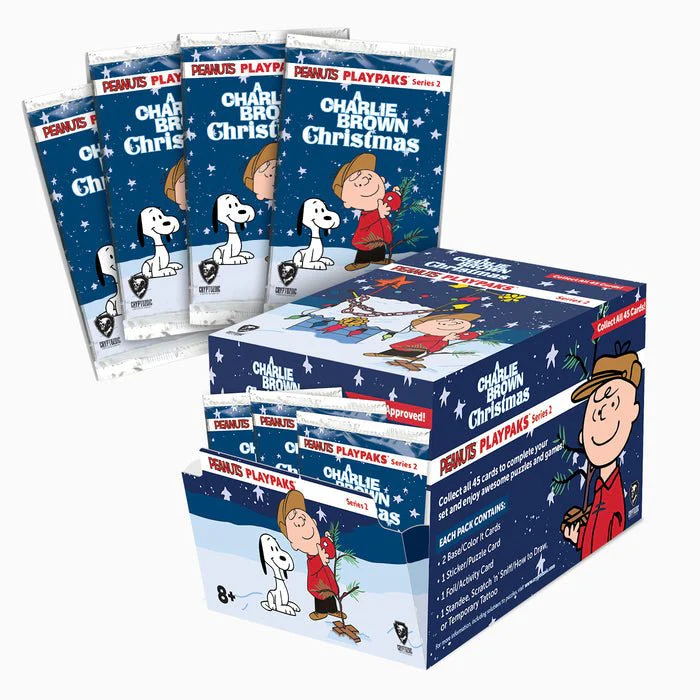 Peanuts Playpaks: A Charlie Brown Christmas Gravity Feed Box | Columbia Sports Cards