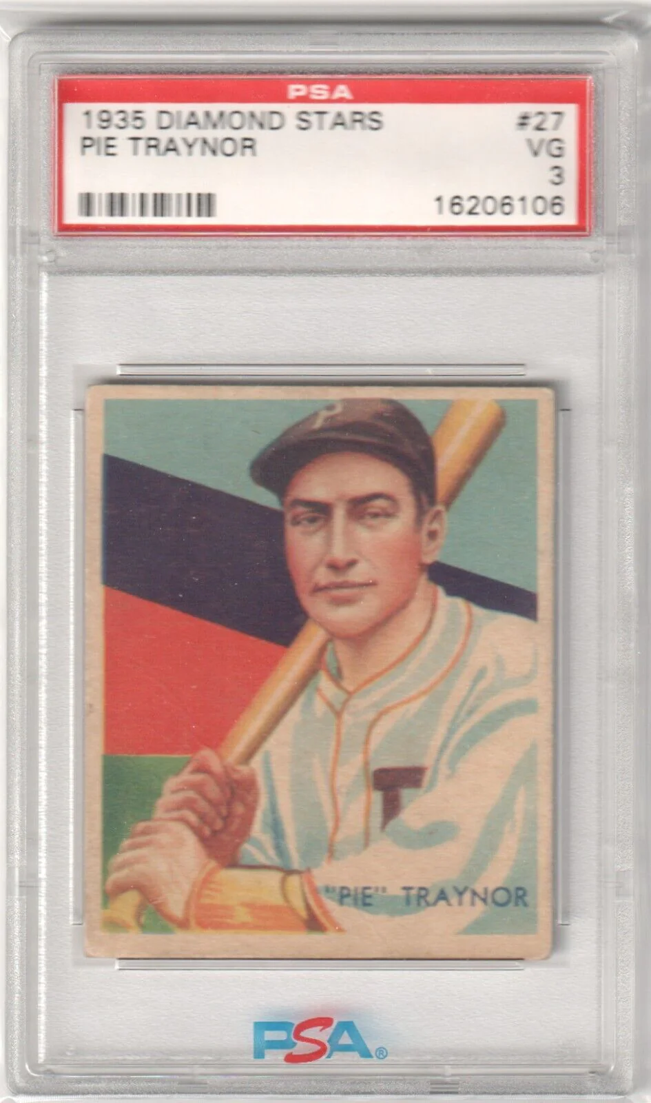 PIE TRAYNOR 1935 Diamond Stars #27 PSA 3 VG - PIRATES