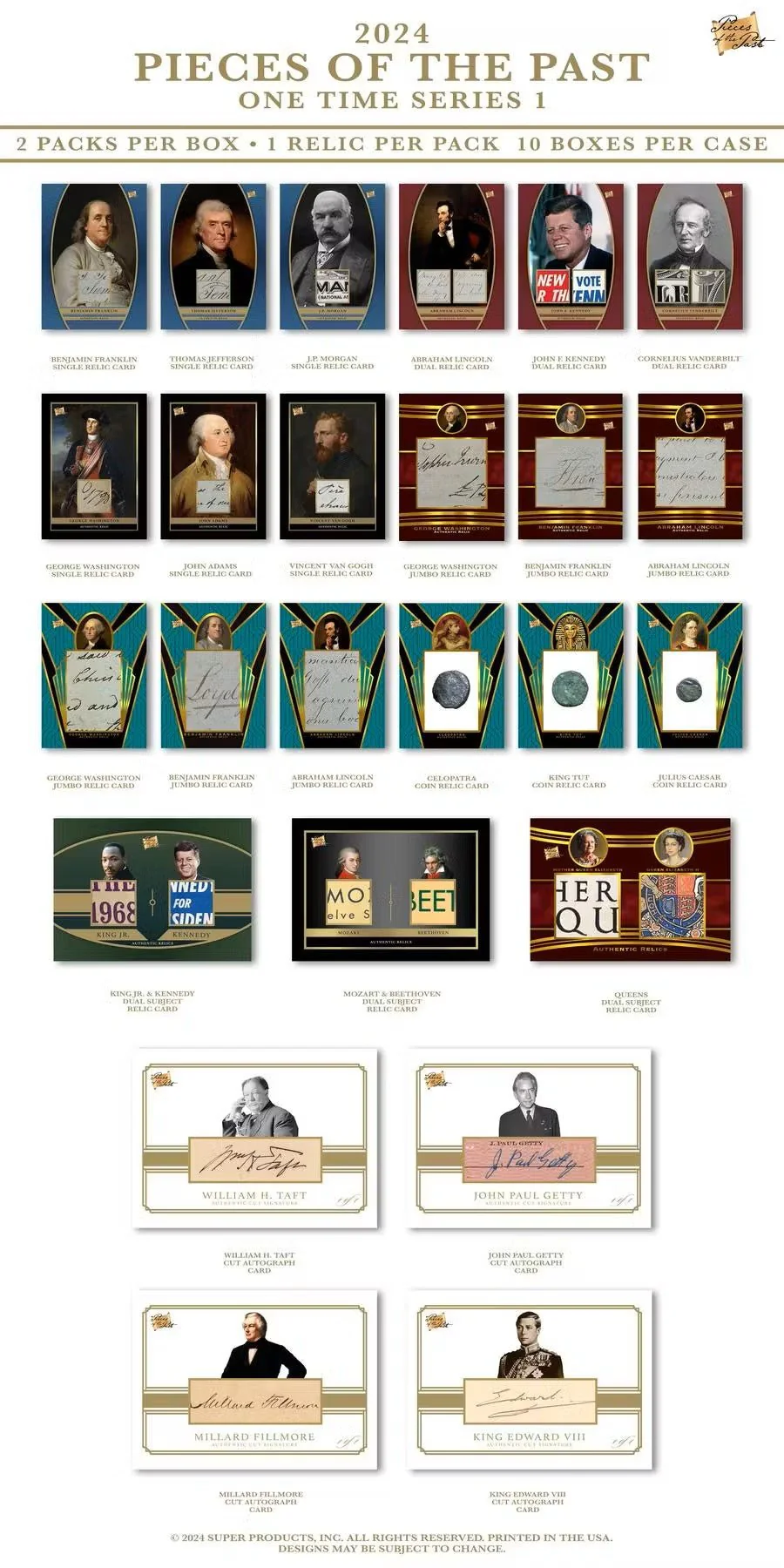 Pieces of the Past One Time Series 1 Hobby Box (Super Break 2024) - Image 3