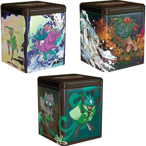 Pokemon 2025 Stacking Tin (Treasures of Ruin, Paradox Pokemon, or Orgerpon)