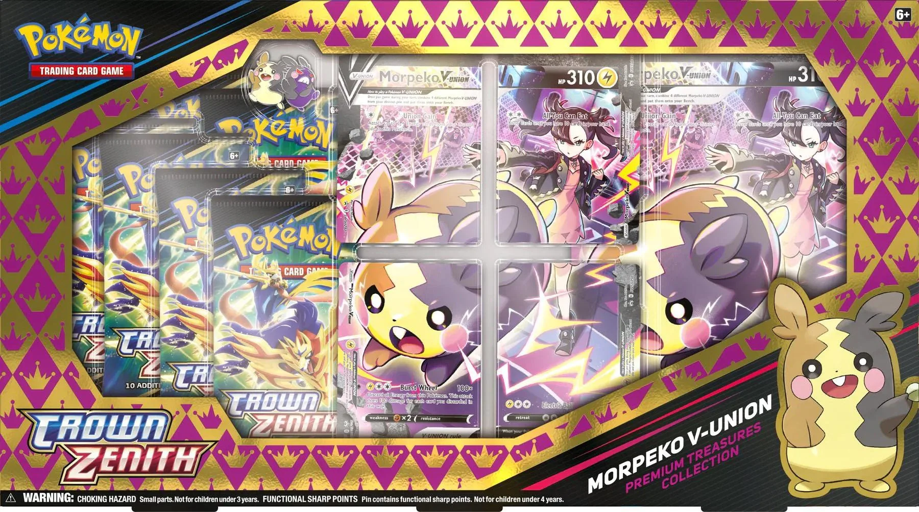 Pokemon Crown Zenith Premium Treasures Collection - Morpeko V-Union