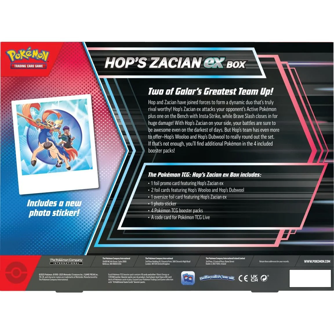 Pokemon Hop's Zacian EX Box - Image 4