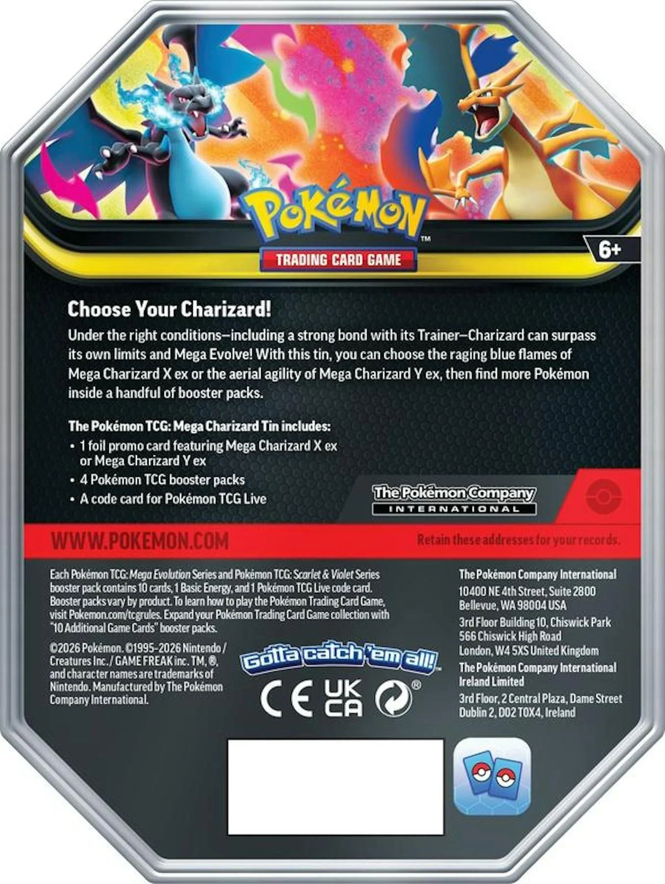 Pokemon Mega Charizard ex Tin  | Columbia Sports Cards - Image 3