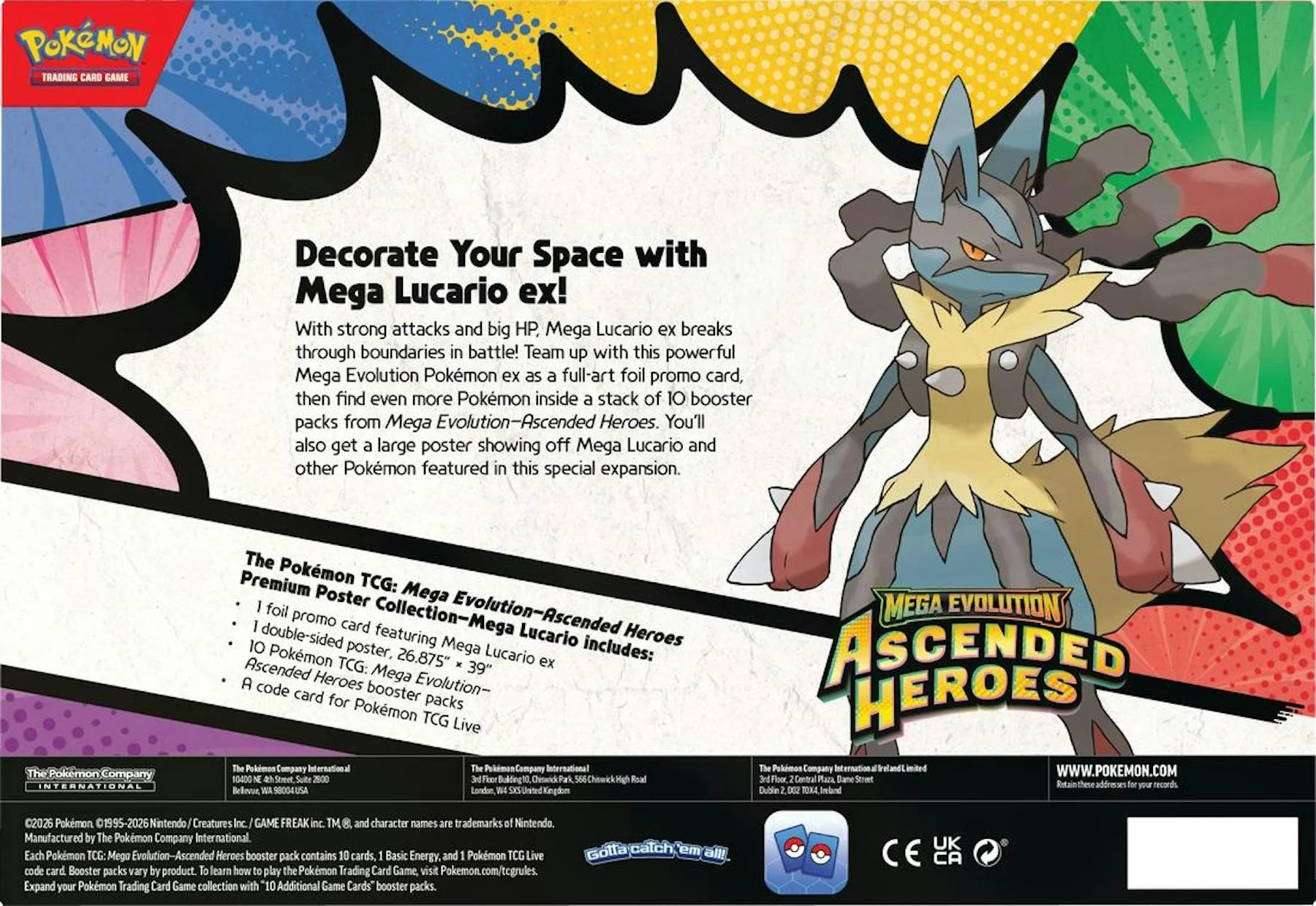 Pokemon Mega Evolution Ascended Heroes Premium Poster Collection Box | Columbia Sports Cards - Image 2
