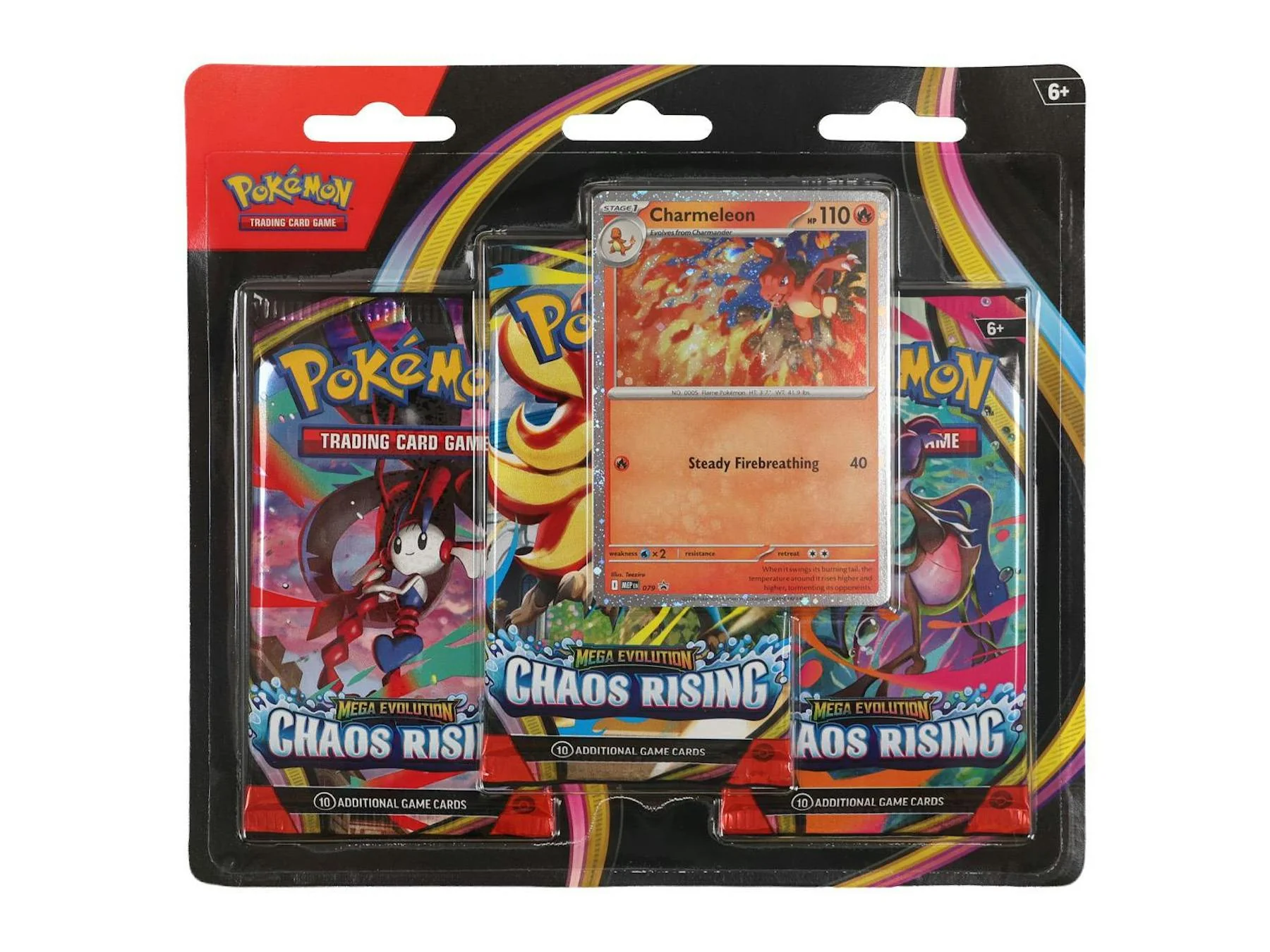 Pokemon Mega Evolution: Chaos Rising 3-Pack Blister | Columbia Sports Cards
