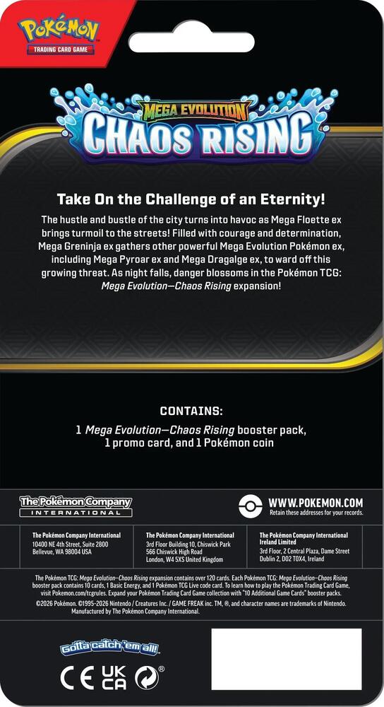 Pokemon Mega Evolution: Chaos Rising Single Pack Blister | Columbia Sports Cards - Image 2