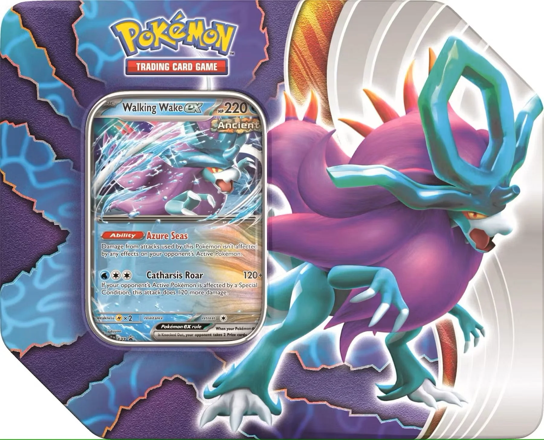 Pokemon Paradox Clash (Walking Wake ex / Iron Leaves ex) Tin