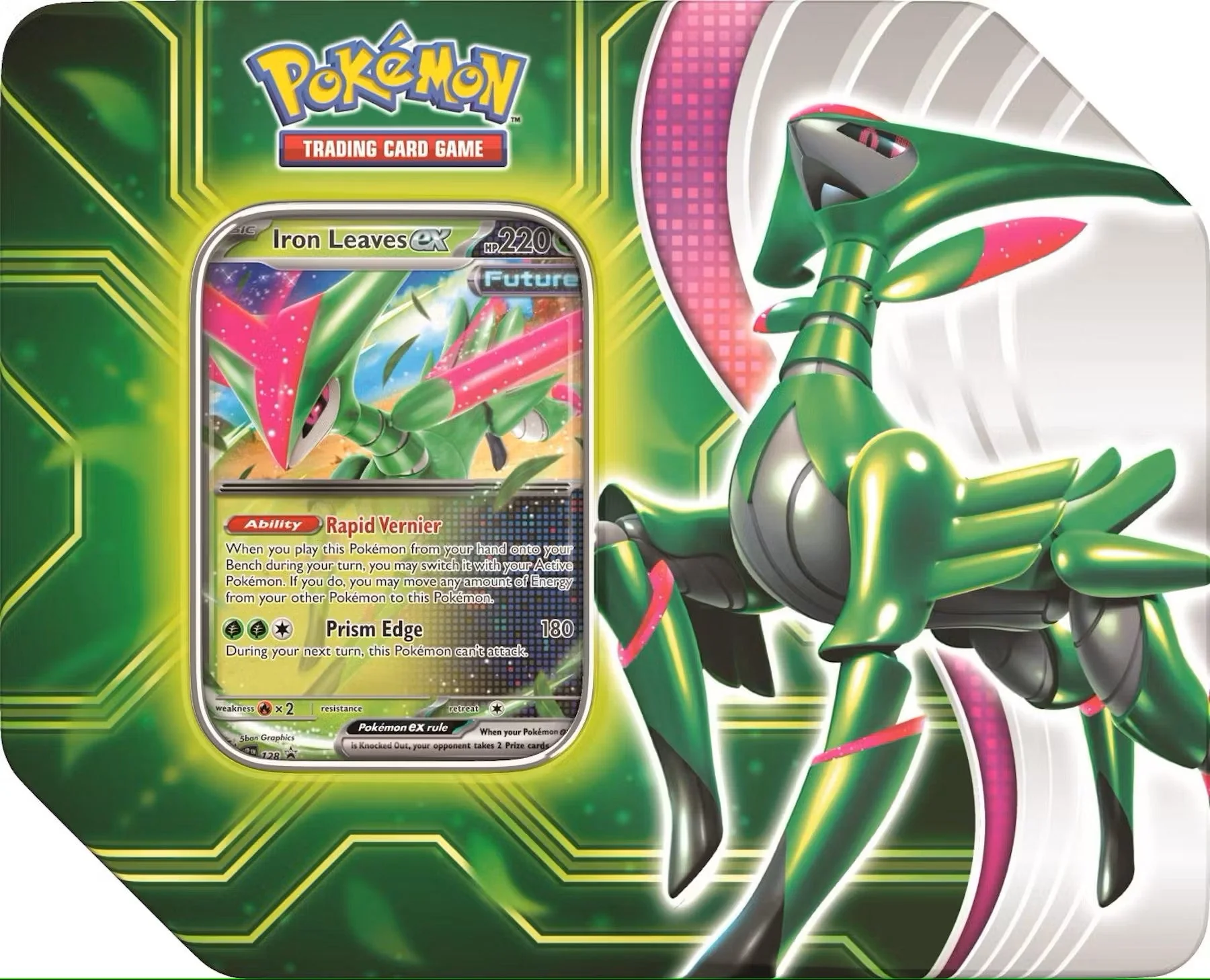 Pokemon Paradox Clash (Walking Wake ex / Iron Leaves ex) Tin - Image 2