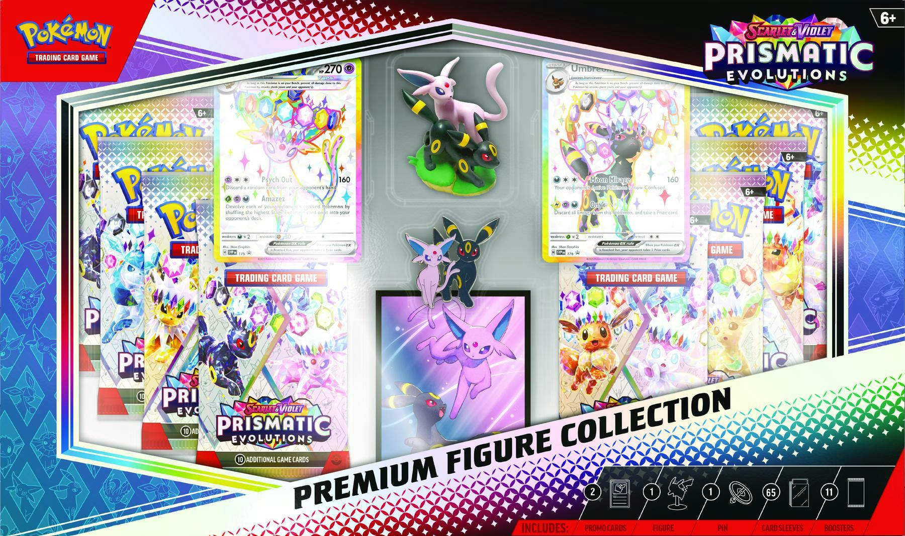 Pokémon Prismatic Evolutions Premium Figure Collection Box – Espeon & Umbreon | Columbia Sports Cards