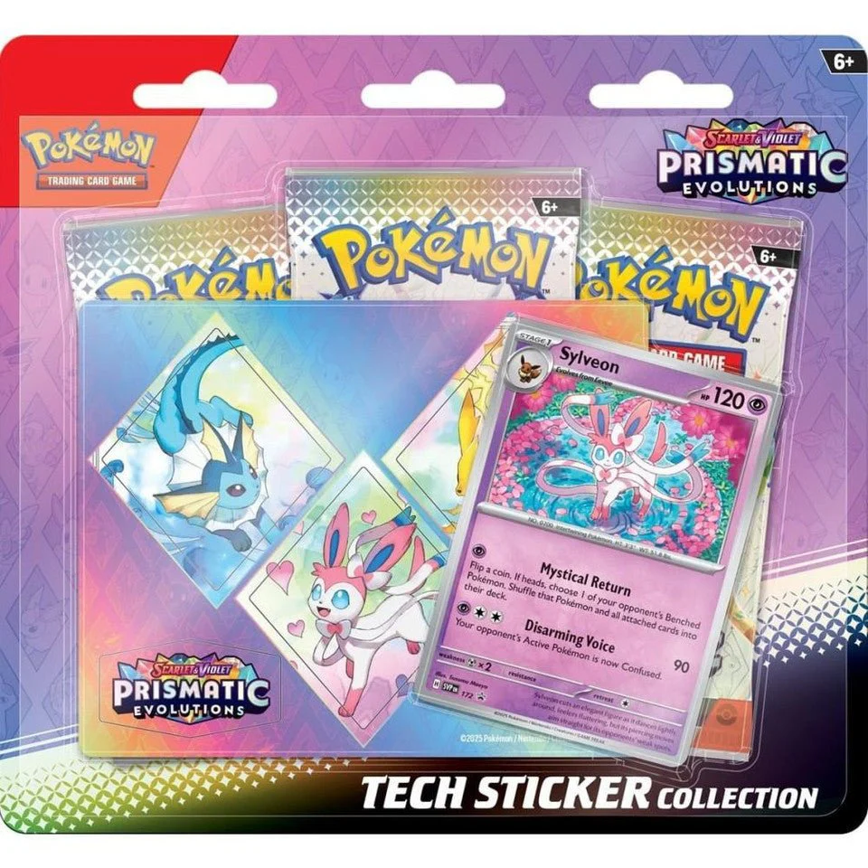 Pokémon Scarlet and Violet Prismatic Evolutions Tech Sticker Collection - Image 3