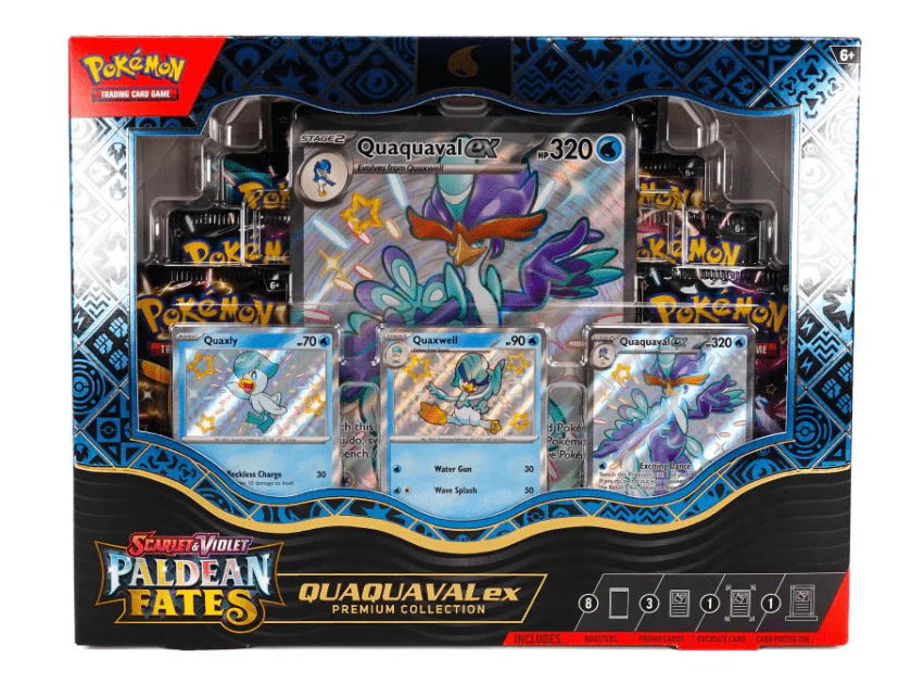 Pokemon Scarlet & Violet: Paldean Fates Premium Collection ex Box MEOWSCARADA or QUAQUAVAL