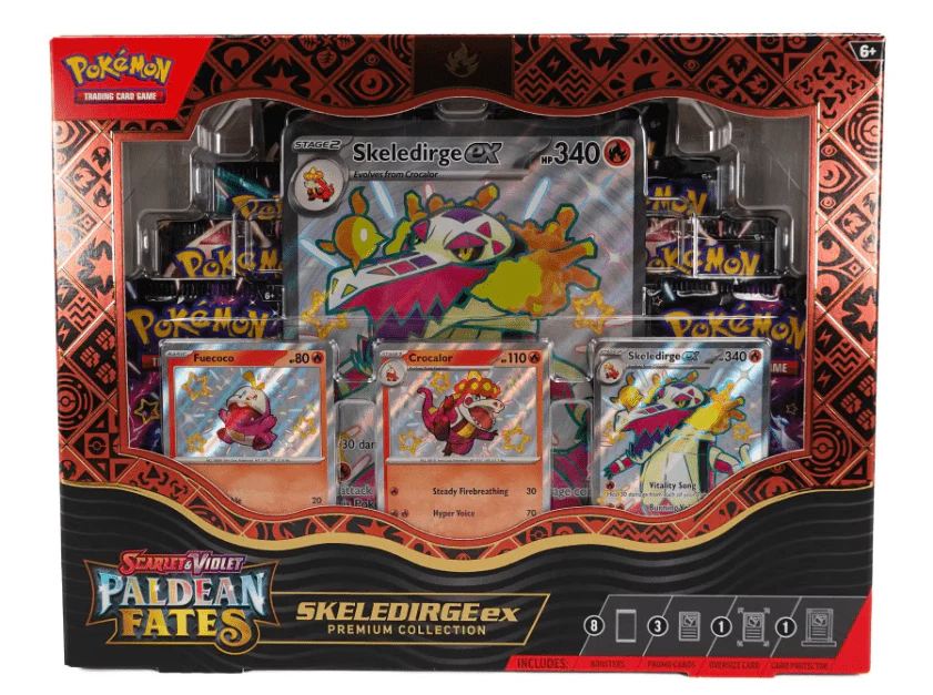 Pokemon Scarlet & Violet: Paldean Fates SKELEDIRGE Premium Collection ex Box