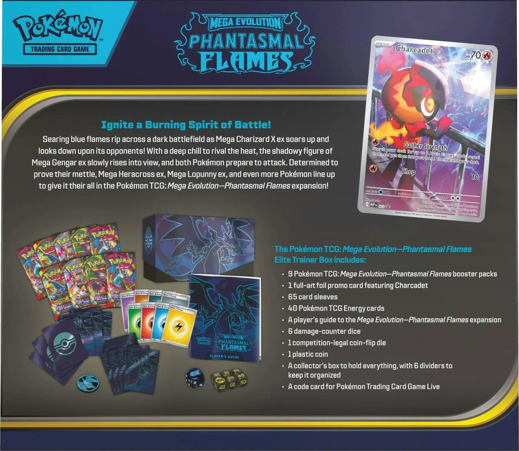 Pokémon TCG: Mega Evolution – Phantasmal Flames Elite Trainer Box - Image 2