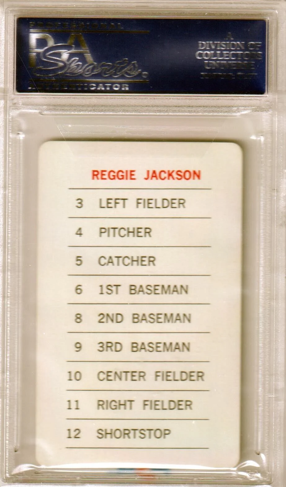 REGGIE JACKSON 1970 Milton Bradley PSA 8 MN-MT - ATHLETICS - Image 2