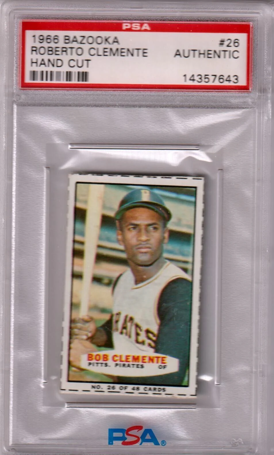 ROBERTO CLEMENTE 1966 Bazooka #26 PSA Authentic - PIRATES