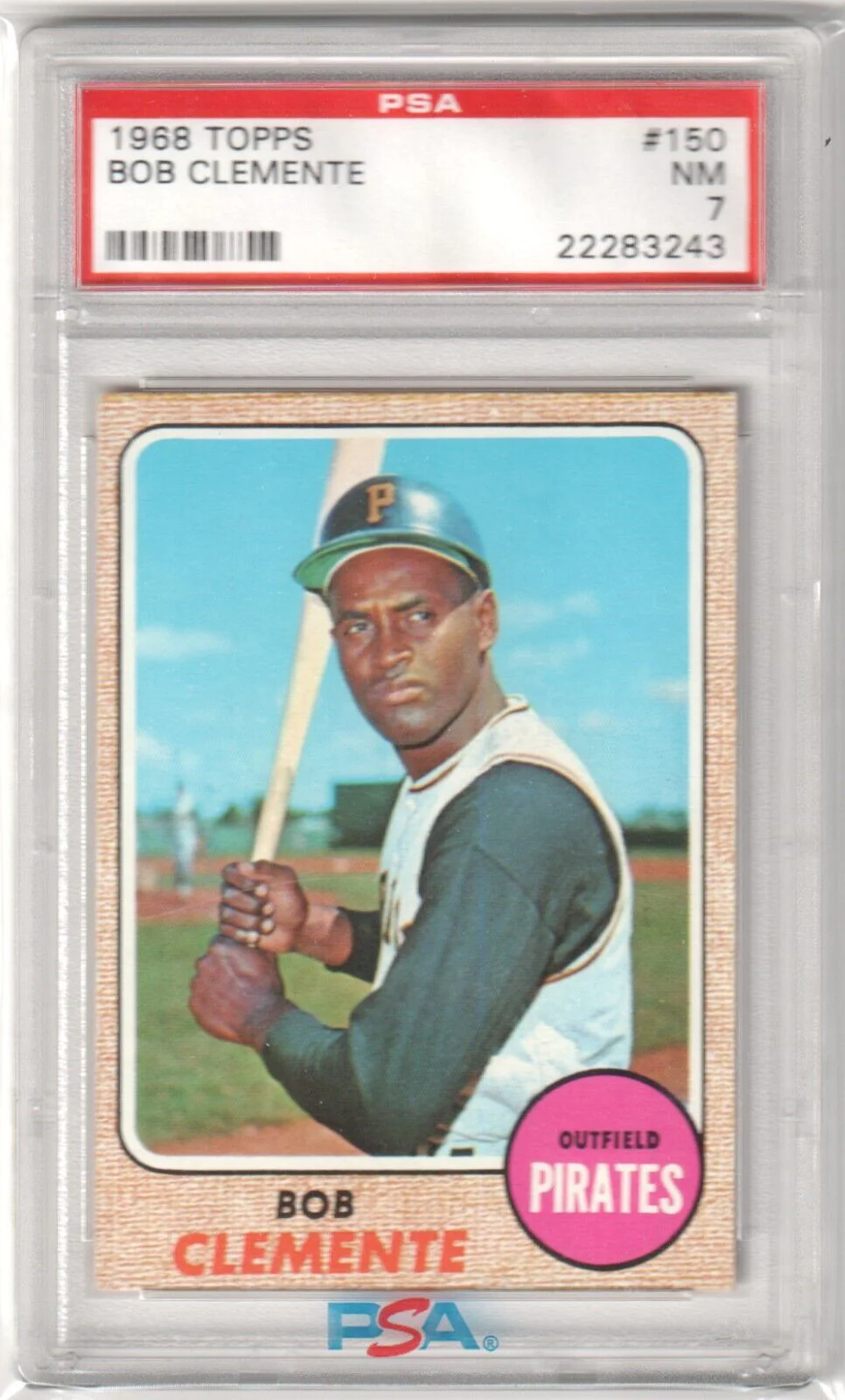 ROBERTO CLEMENTE 1968 Topps #150 PSA 7 NM-MT - PIRATES