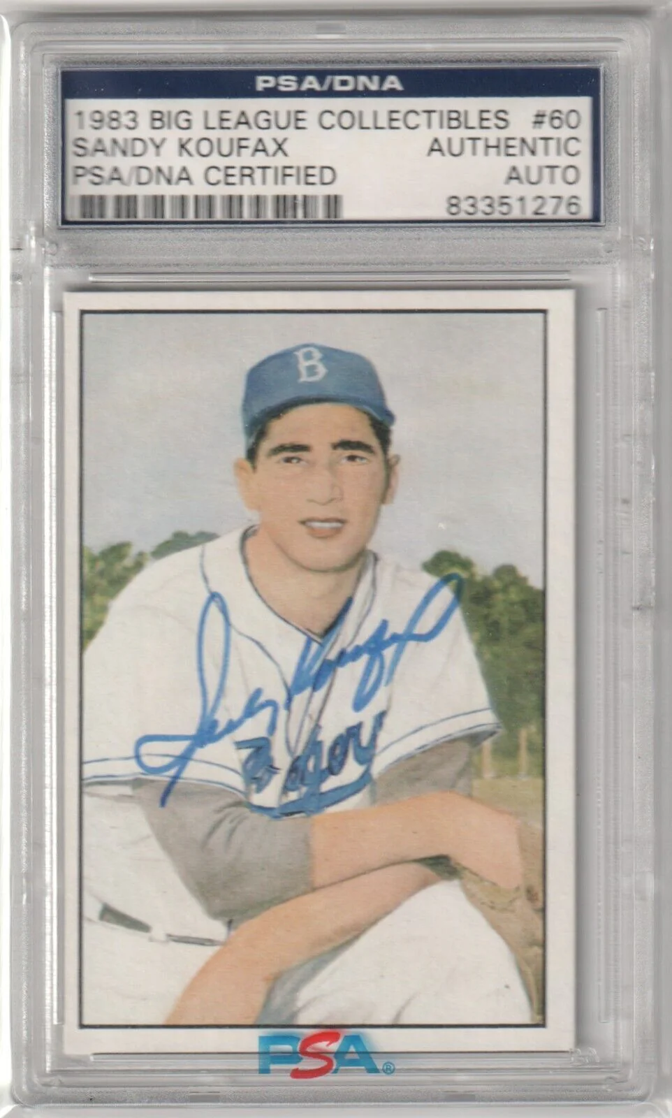 SANDY KOUFAX 1983 Big League Collectibles Autograph Auto PSA / DNA - DODGERS