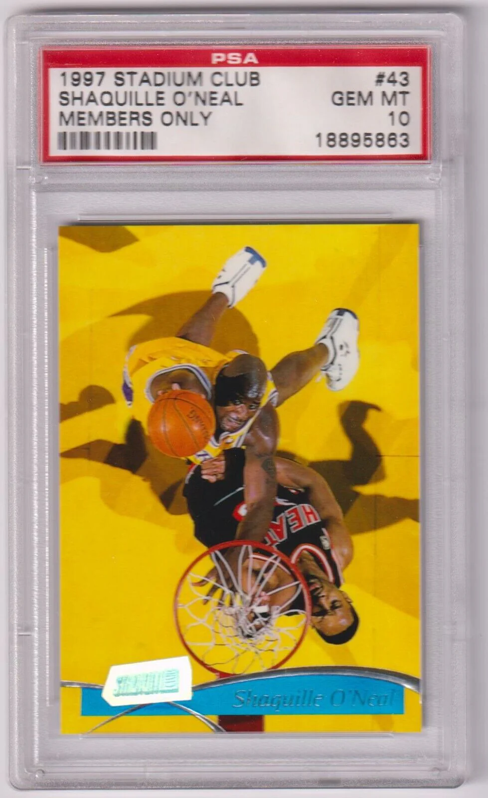 SHAQUILLE O'NEAL 1997-98 Stadium Club Members Only #43 PSA 10 GEM MINT - POP 1