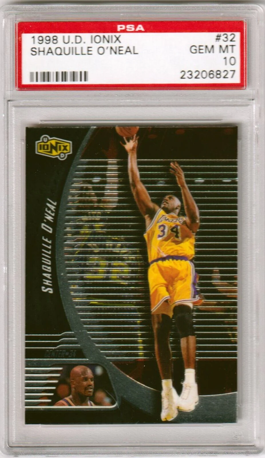 SHAQUILLE O'NEAL 1998-99 Upper Deck Ionix #32 PSA 10 GEM MINT - LAKERS