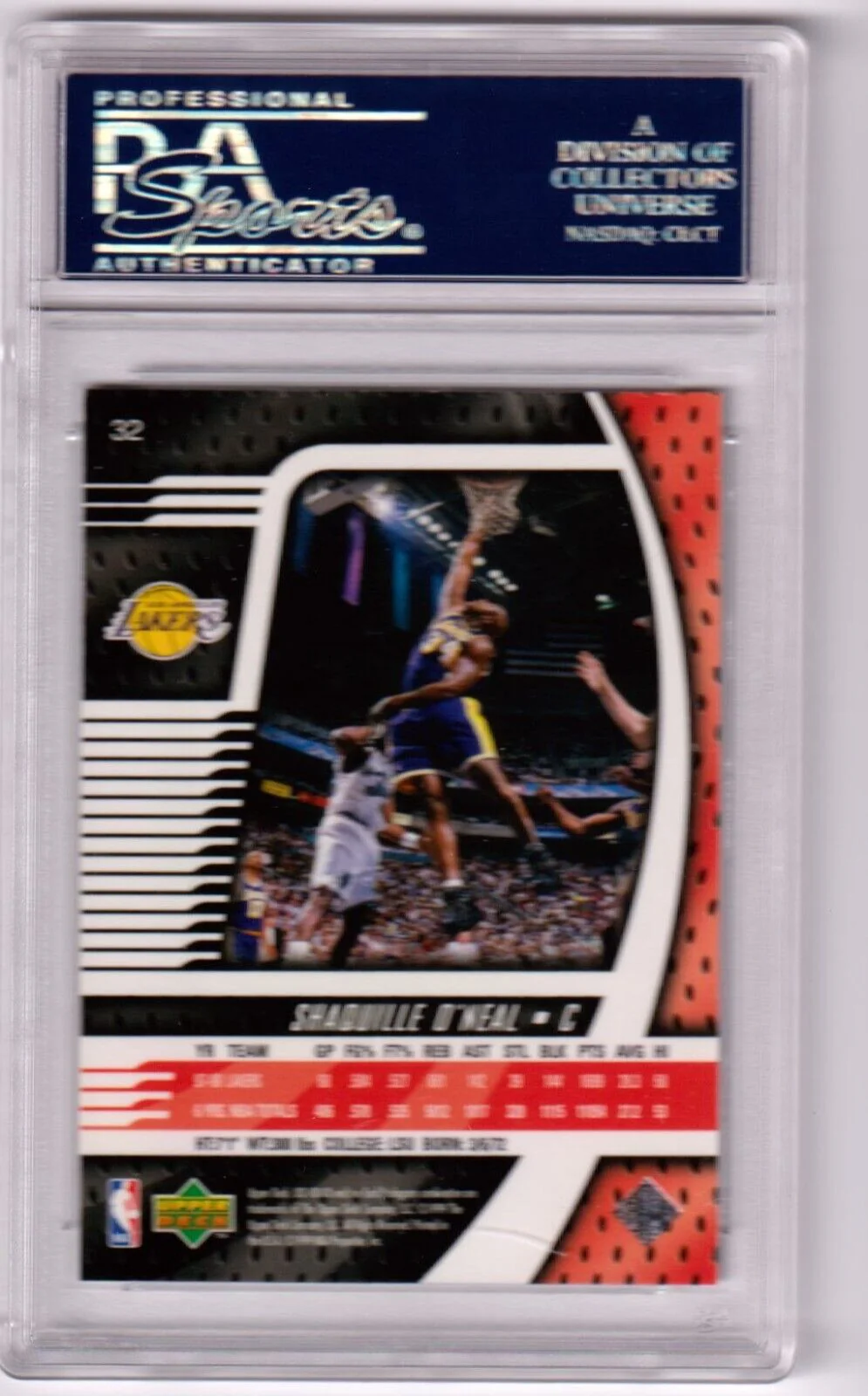 SHAQUILLE O'NEAL 1998-99 Upper Deck Ionix #32 PSA 10 GEM MINT - LAKERS - Image 2