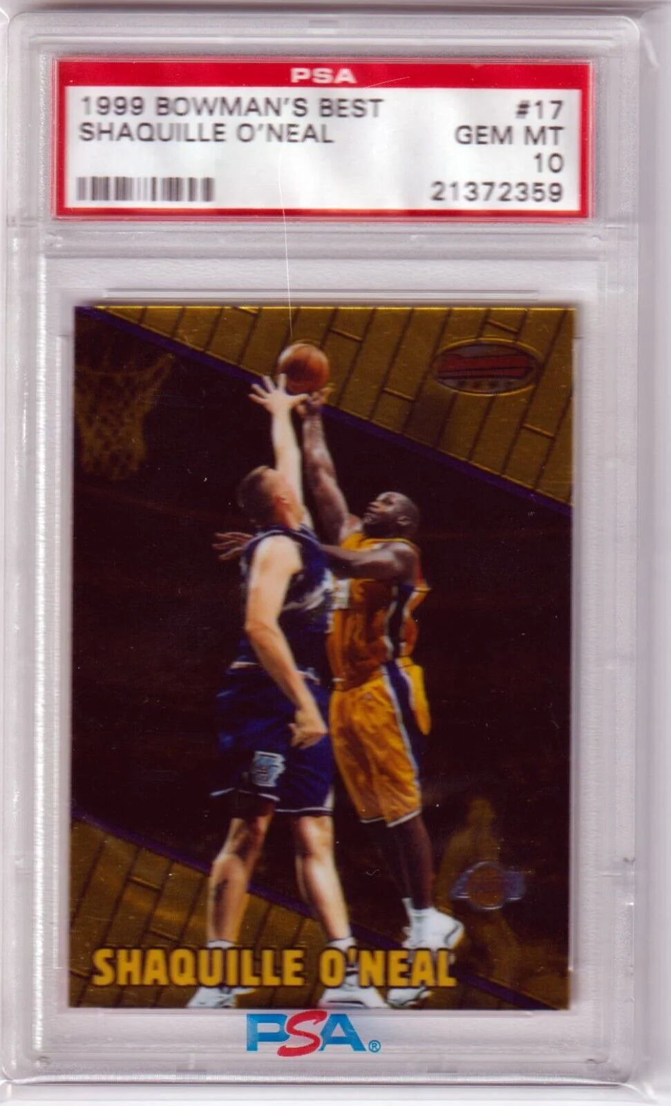 SHAQUILLE O'NEAL 1999-00 Bowman's Best #17 PSA 10 GEM MINT - LAKERS
