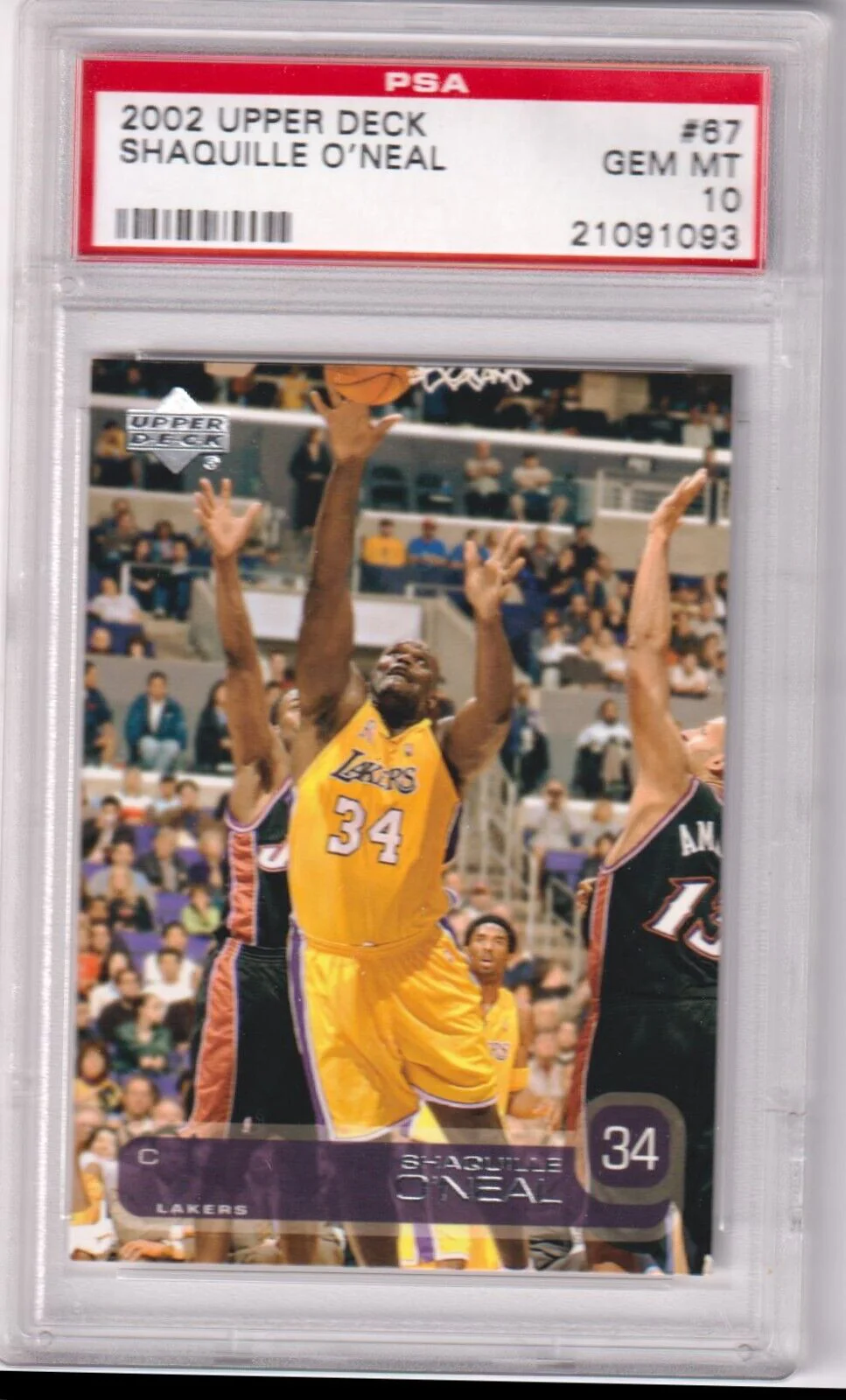 SHAQUILLE O'NEAL 2002-03 Upper Deck #67 PSA 10 GEM MINT - LAKERS POP 12