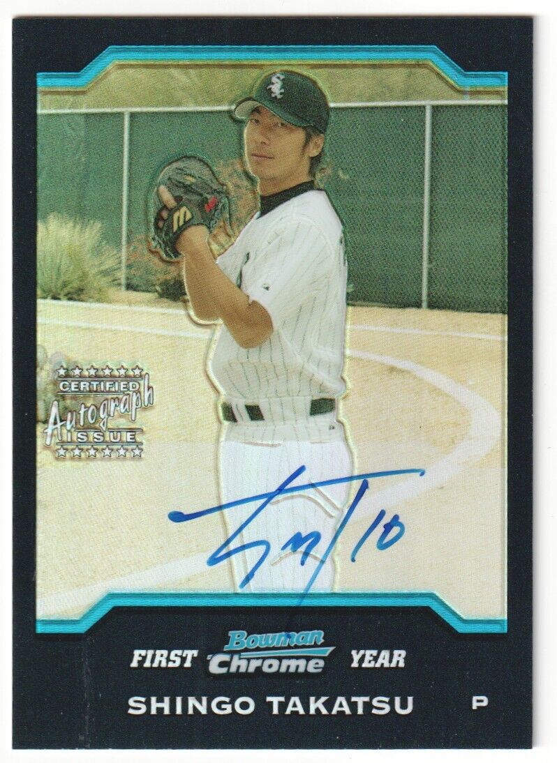 SHINGO TAKATSU 2004 Bowman Chrome First Year Autograph Auto Refractor