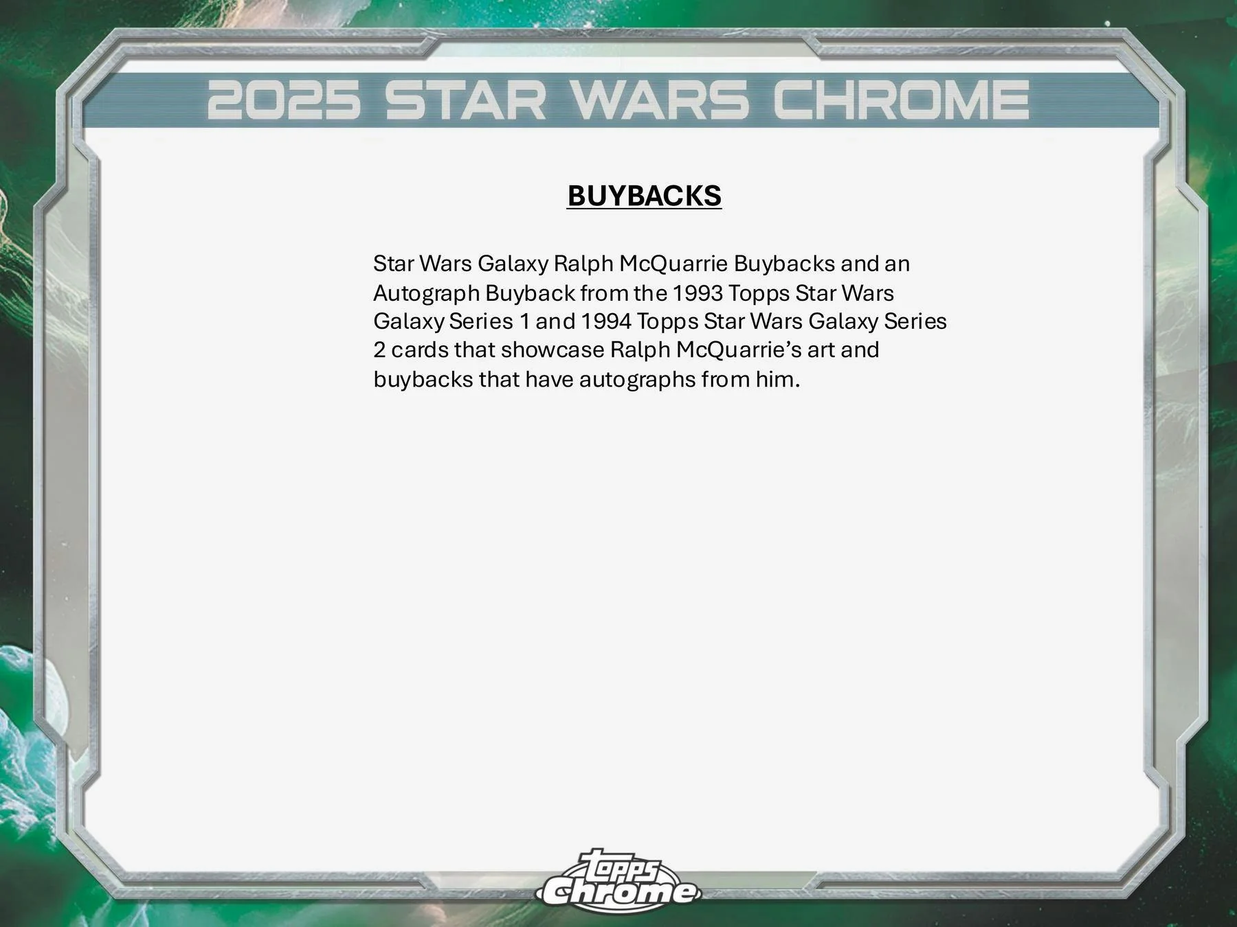 Star Wars Chrome Galaxy Hobby Box (Topps 2025) | Columbia Sports Cards - Image 9