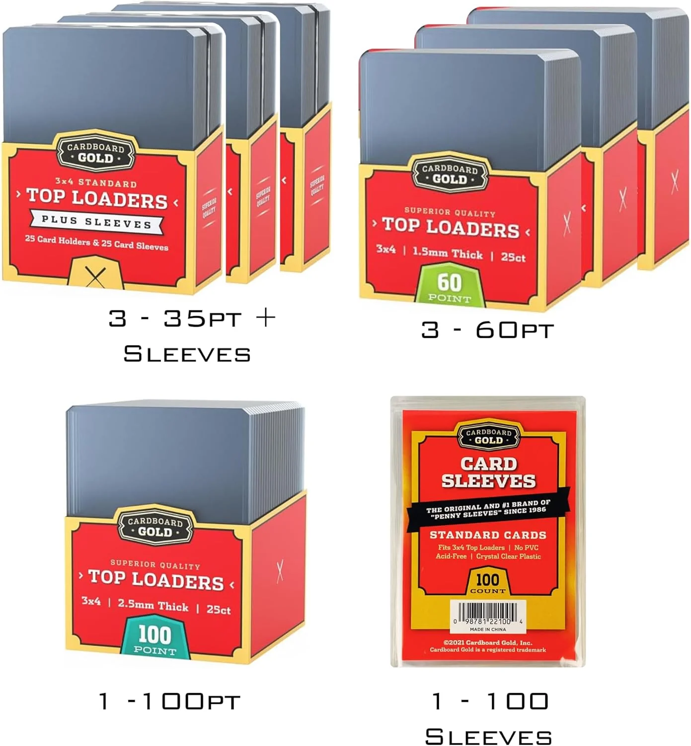 Toploader Collector Bundle - 35pt, 60pt, 100pt plus Soft Sleeves - Image 4