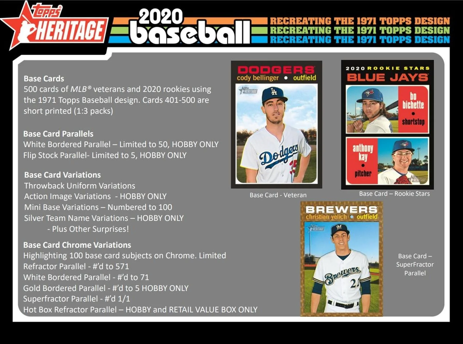 2020 Topps Heritage Baseball Hobby Box - Image 4