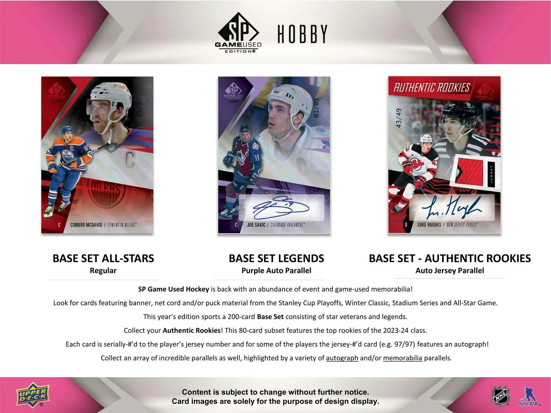 2023-24 Upper Deck SP Game Used Hockey Hobby Box - Image 4
